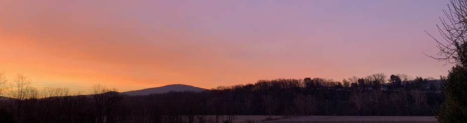 Dawn over the Shenandoah Mountains